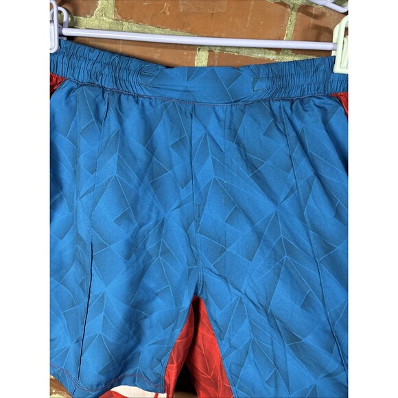 Born Primitive Shorts Athletic Sports Active Red/Blue Stretch Waist Mens Sz Med - Picture 3 of 7